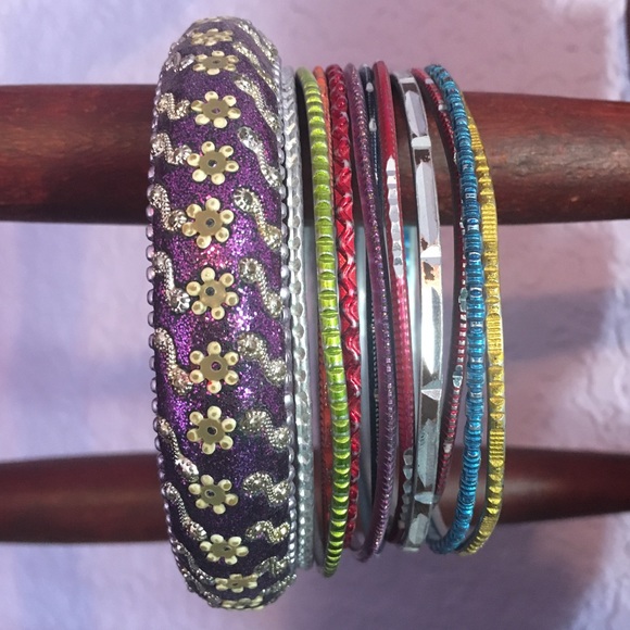 🆕 Plus Size Indian Glittery Bangle Bracelets - Picture 7 of 7